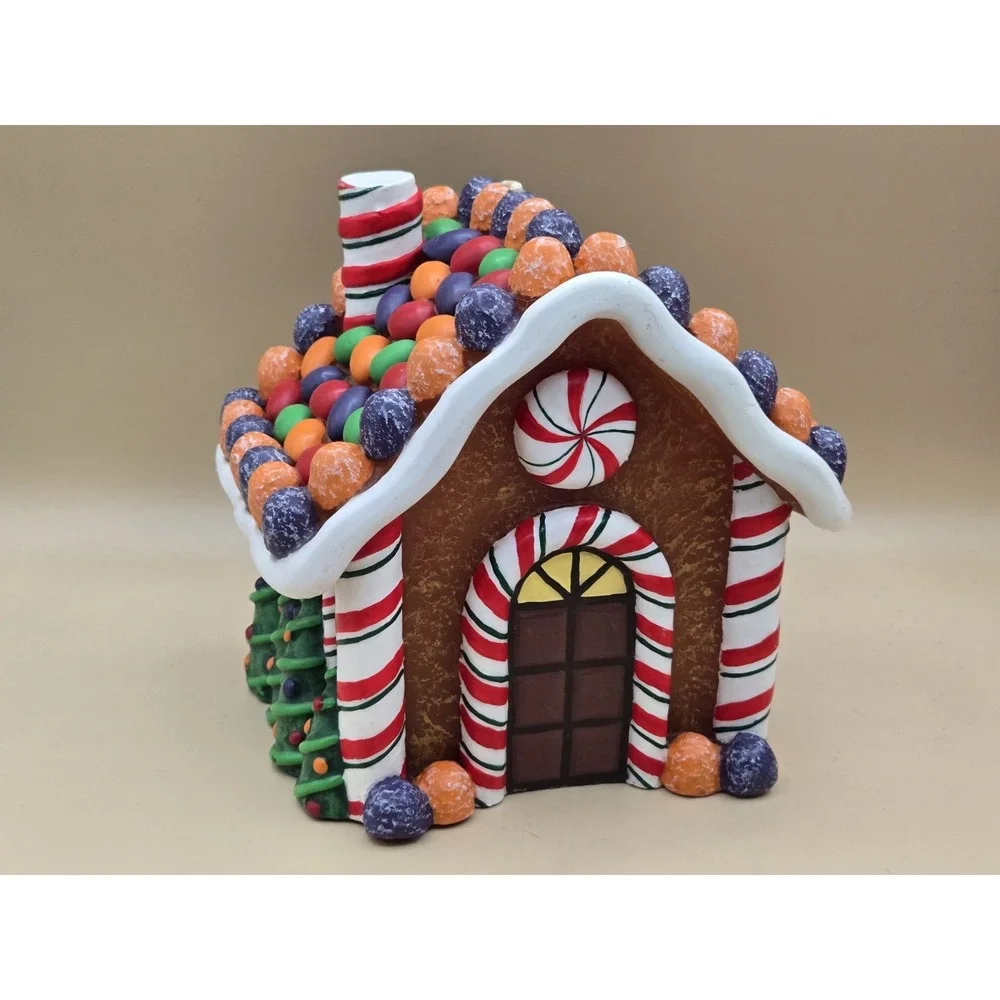 Gingerbread House Candle Decor Candy Land Heavy NEW Holiday‎ Christmas 7
